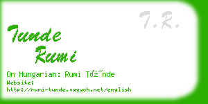 tunde rumi business card